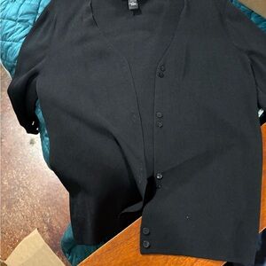 Cable & Gauge M Black Button-Up Cardigan
